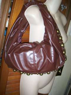 Unknown brand ~NWT Brown studs Hobo handbag  