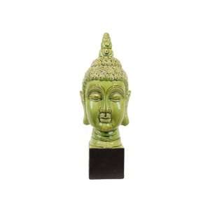  New   Ceramic Buddha with Pedestal Green by WMU Kitchen 