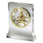goldia Prestige Brass/Glass Finish Quartz Table Clock