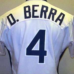 Houston Astros Dale Berra #4 1987 Road Game Used Jersey with Silver 