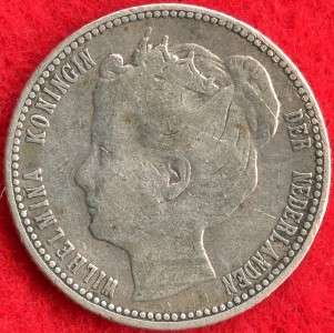 NETHERLANDS   25 CENTS   1898   64% SILVER   0.0736 ASW   ** SUPER 