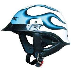  AFX FX 68 Helmet   Large/White/Ice Blue Flame: Automotive