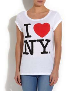 White (White) White I Love New York T   Shirt  254124810  New Look