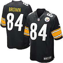 Mens Nike Pittsburgh Steelers Antonio Brown Game Team Color Jersey 