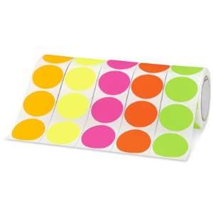  3 Fluorescent Circle Labels Kit: Office Products