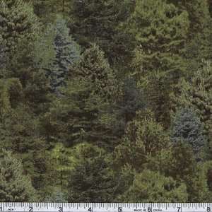  45 Wide North American Wildlife II Lush Forests Green 