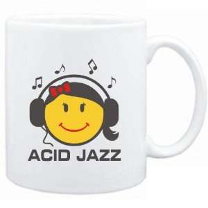  Mug White  Acid Jazz   female smiley  Music Sports 