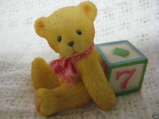 Cherished Teddies Baby Bear with Block 1997 Figurine  