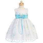 Lito Toddler Girls 4T White Blue Butterfly Organza Easter Spring Dress