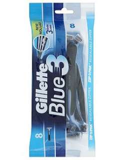 Gillette Blue 3 Disposable razors 8 pack   Boots