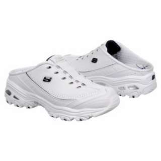 Athletics Skechers Womens Dlite Clog White/Navy Shoes 