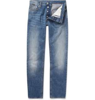  Clothing  Jeans  Straight jeans  Slim Fit Worn Jeans