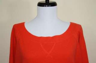 JCrew Cashmere Isabel Sweatshirt Sweater New $248 Bright Persimmon XS 