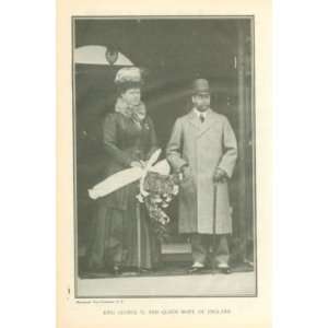    1910 Print King Goerge V Queen Mary of England 