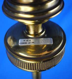 Large Big Vintage Brass Stiffel Co Table Lamp Light 30  