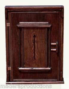   Handcrafted Mission Arts & Crafts Keyhole Design Wooden Wall Cabinet