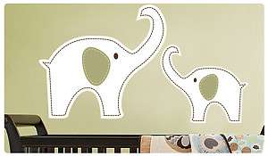 Mom with Baby Elephant Wall Decal   Deco Art Sticker Mural  