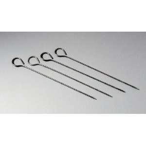  Stainless Steel Barbecue Skewers 4 Pc Patio, Lawn 
