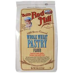  Bobs Red Mill Pastry Flour Whole Wheat, 5 lbs (Quantity 
