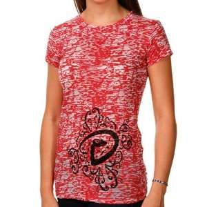  Scroll Burnout Premium Crew T shirt   Sedona Red: Sports & Outdoors