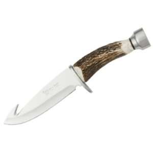   Knife with Genuine Stag Handle and Polished Finger/Pommel 