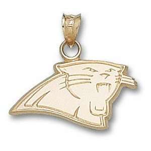   Panthers Solid 10K Gold Panther Head 5/16 Pendant