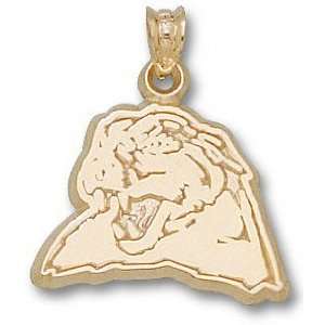 Pittsburgh Panthers 10K Gold Panther Head 1/2 Pendant  