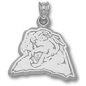  University of Pittsburgh Panther Head 1/2 Pendant (Silver 