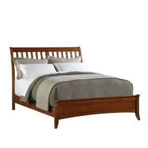 California King Slat Sleigh Bed by Cresent   Natural Finish (1332CKR)