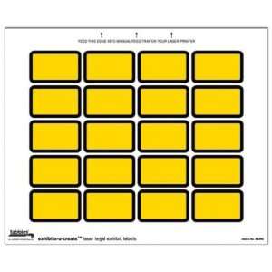  Exhibit Labels, 1 5/8x1, 240 Labels/Pack, Yellow Office 