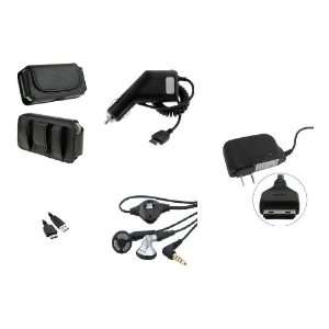 Leather Case Holster +USB Cable+3.5mm Stereo Headset Bundle For Metro 