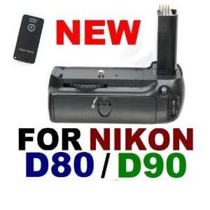  NEW Battery Grip for NIKON D80 D90 Cameras w/ IR Remote 