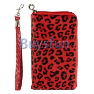   Case Bag Wallet Pouch Red for Apple iPhone 4 4G 4S 3G 3GS  