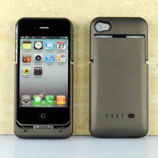   External Power Backup Battery Charger Case For IPhone 4 4S 0395  