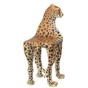   Novelty Chair Cheetah Black Ochre Childs Decor Gift