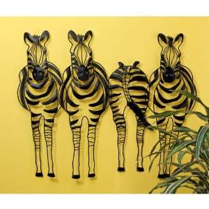    African Wildlife Safari Sculptural Zebra Wall Decor