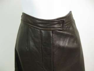 SIENA STUDIO Brown Leather Pants Sz 6  
