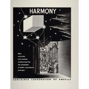 1938 Ad CCA Container Zepf Harmony Baroque Musicians   Original Print 