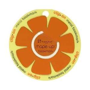    Shape Up Clip On Metal Bookmark Orange Flower