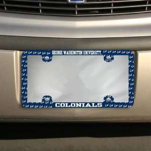 NCAA George Washington Colonials Thin Rim Mini Logo License Plate 