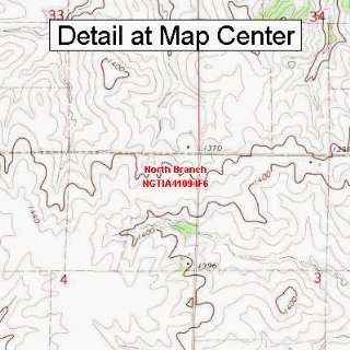  USGS Topographic Quadrangle Map   North Branch, Iowa 