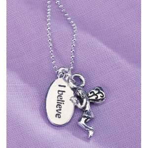 Believe 16in Ball Chain Necklace with 2 Pewter Charms  Toys & Games 