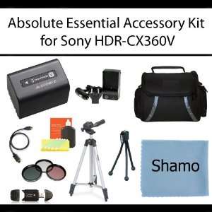  Absolute Essential Accessory Kit For Sony HDR CX360V High 