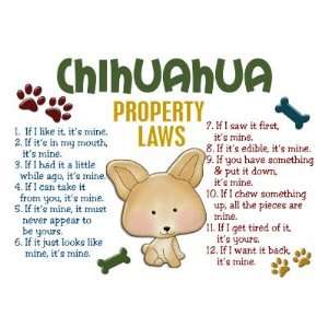 Chihuahua Property Laws 4 Refrigerator Magnets 