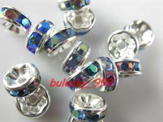P100pcs Acryl Crystal Spacer Finding Bead8mmColorized  