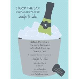  Split of Champagne Bali Stock the Bar Invitation