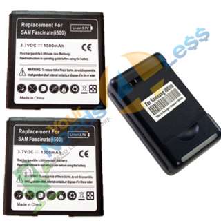 NEW 2X 1500mAh battery for Samsung Galaxy S i500 Fascinate Mesmerize 