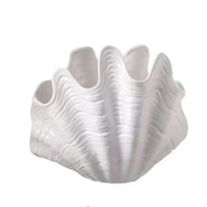  Double Scallop Shell Container, Ceramic (Pack of 2) by by 