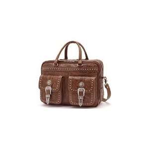    Retro Romance Hand Tooled Leather Briefcase