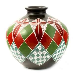   Ceramic Vase Southwestern Decor in Multi Color